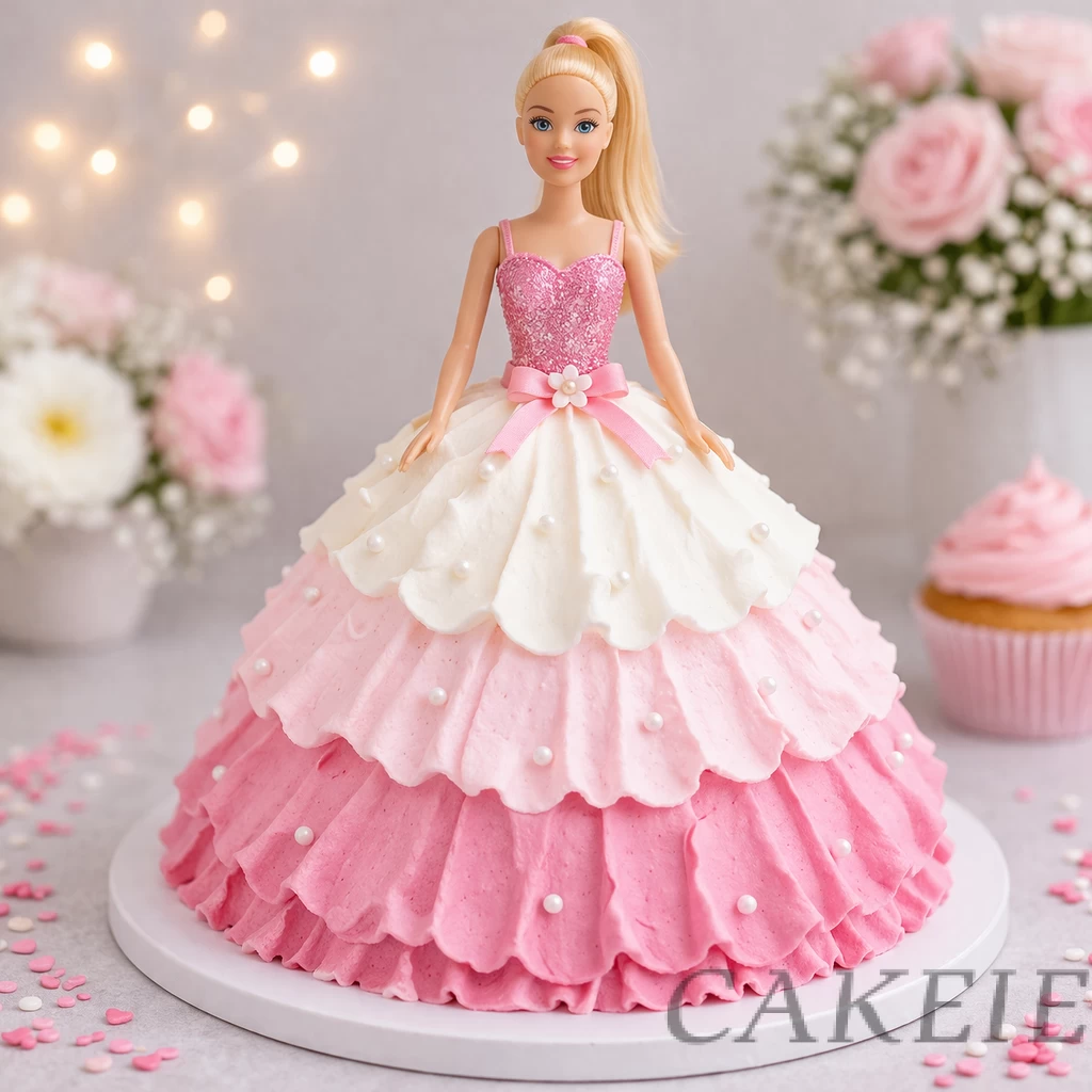 Blush Pink Royal Doll Cake