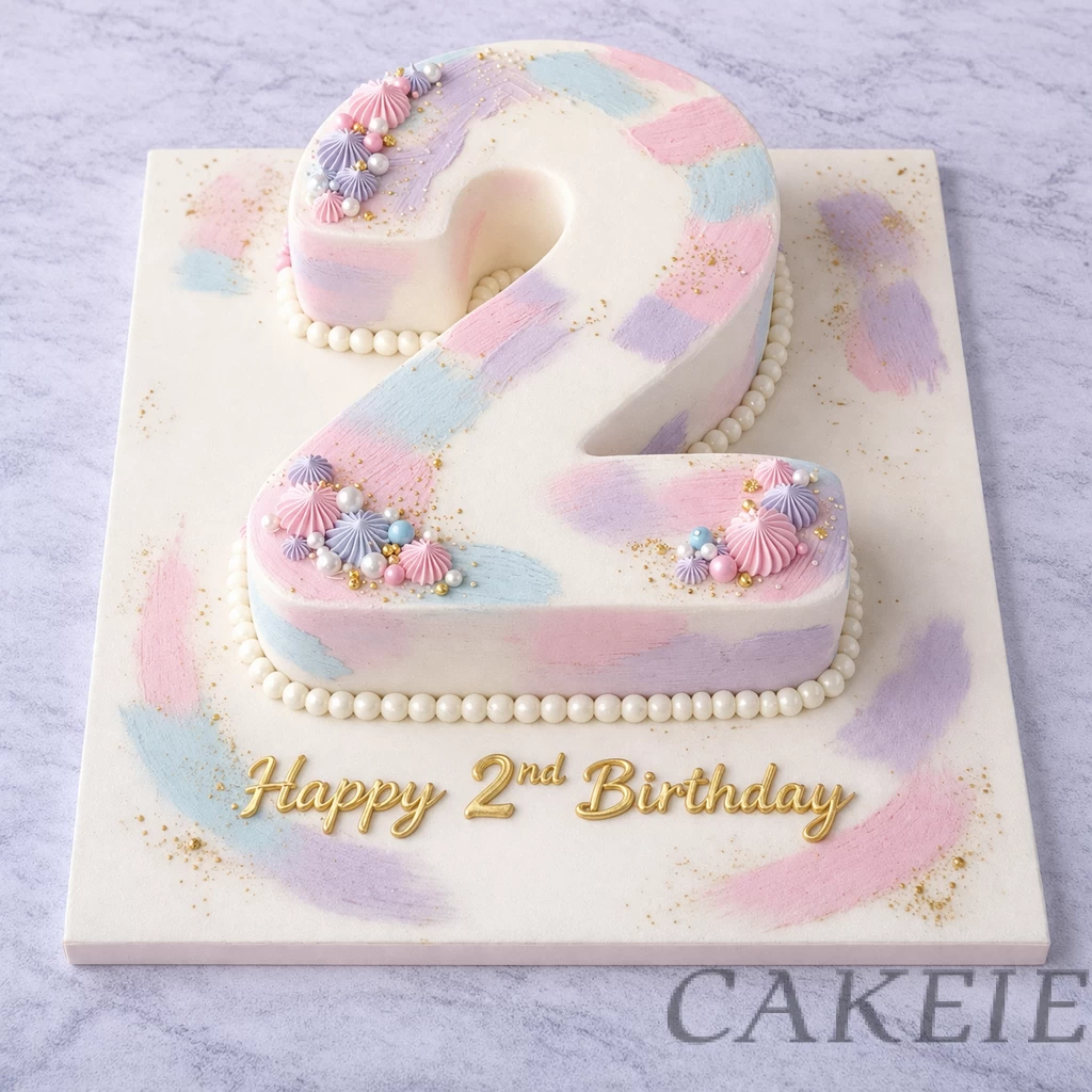 Pastel Art Number 2 Cake