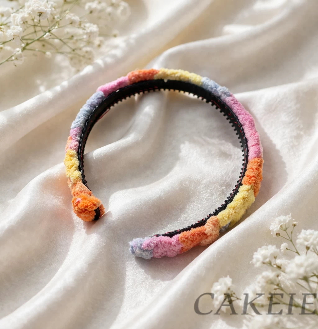 Rainbow Crochet Hairband – Soft Pastel Handmade Headband for Girls & Women